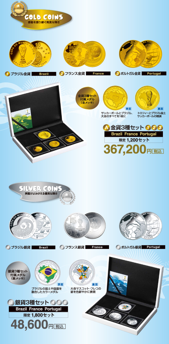 2014FIFAワールドカップブラジル大会公式記念コイン」の最終予約販売 