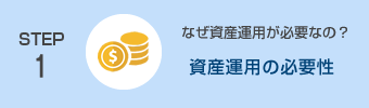 STEP1 なぜ資産運用が必要なの？ 資産運用の必要性